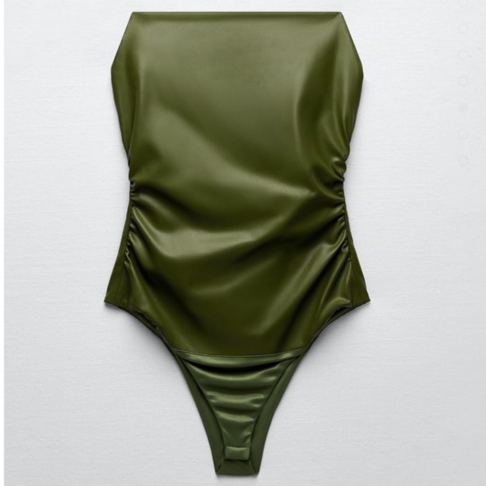 NWTs zara leather bodysuit